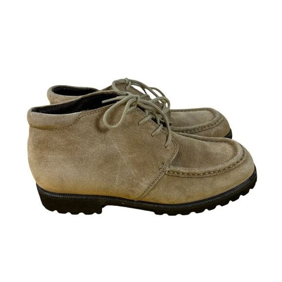 L.L. Bean Boots Women's 7M Leather Chukka Suede Snow‎ Winter Ankle Boots - Picture 3 of 7